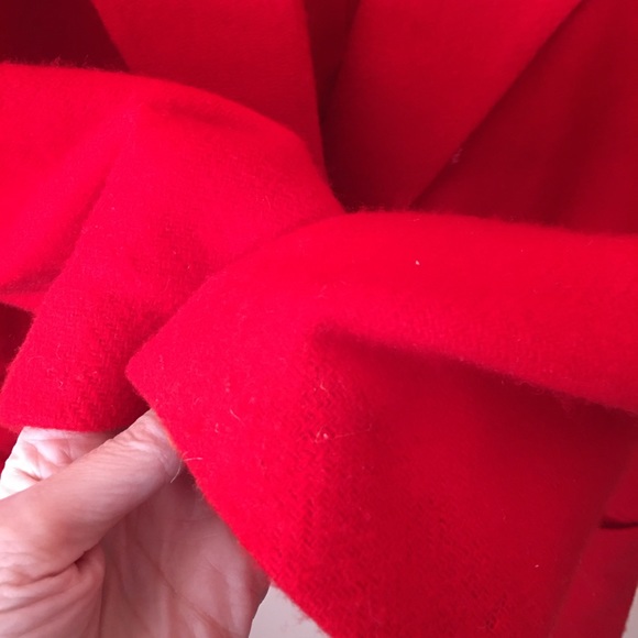 VTG 80's -90's Oversized 100% Wool Red Blazer - Picture 9 of 16